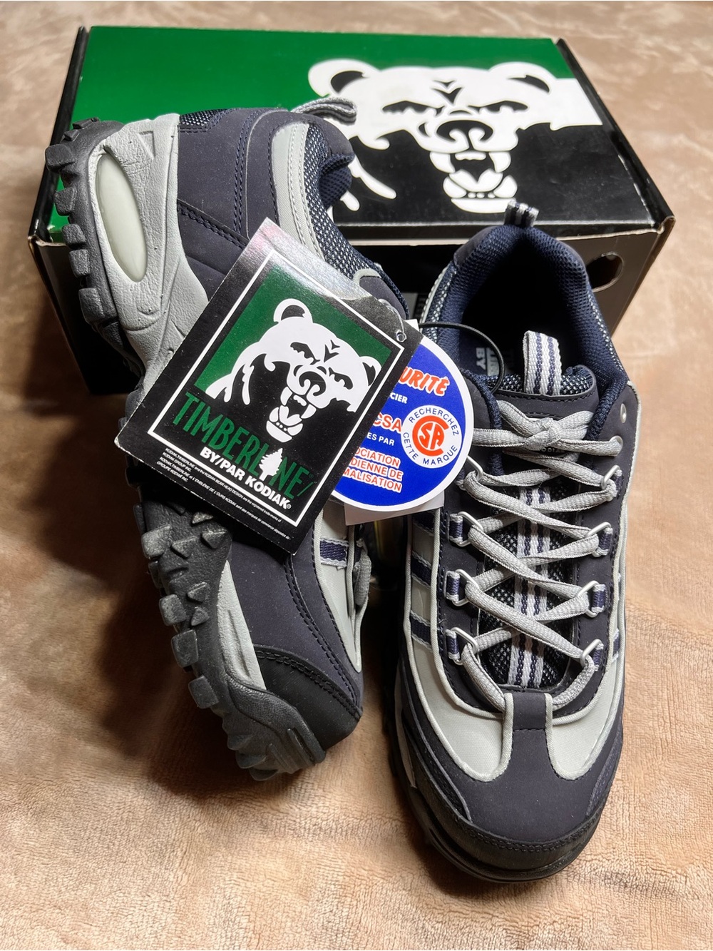 Sz 7 | Kodiak Timberline Blue and Grey Hiking Sneakers with Grip Bottoms